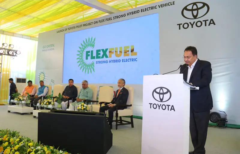 Launch of Toyota’s first of its kind pilot project on Flexi-Fuel Strong Hybrid Electric Vehicles (FFV-SHEV) in India