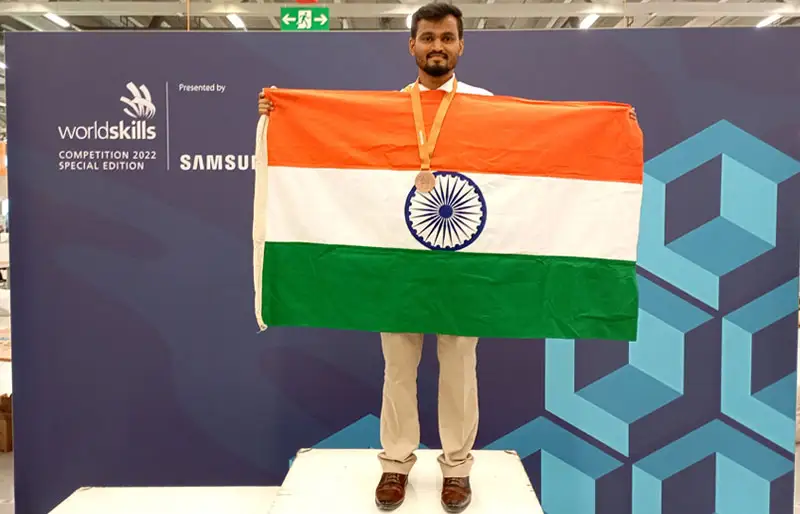 TKM young employee trained at its Toyota Technical Training Institute makes the nation proud by winning bronze at WorldSkills Competition 2022