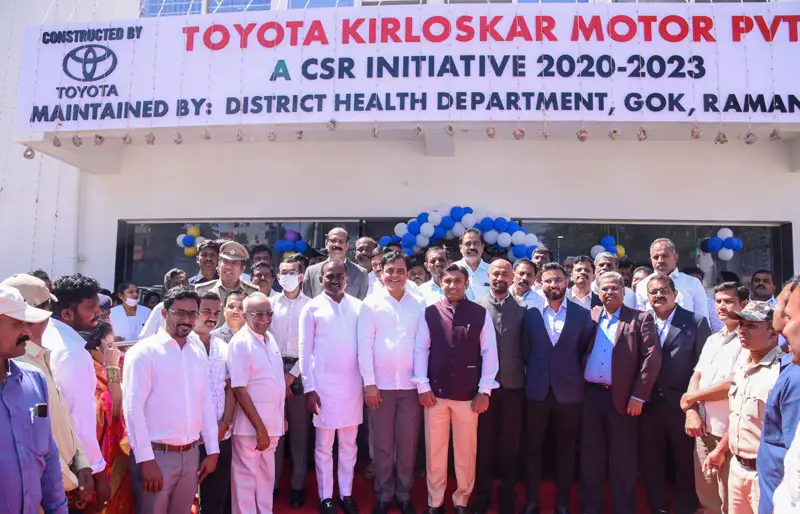   Toyota Kirloskar Motor hands over the State-of-the-art Community
                Health Centre (Bidadi) to Ramanagara District Health Department to
                support affordable healthcare in the region