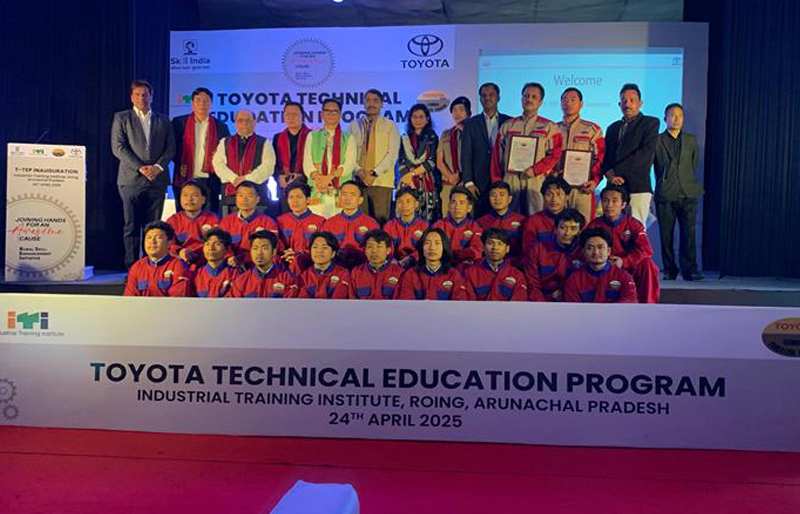 Toyota Kirloskar Motor and Camdir Toyota in association with Govt. of Arunachal Pradesh established 68th Toyota Technical Education Program (T-TEP) and STAR Scholarship Program at Government ITI, Roing to empower youth with automotive skills 