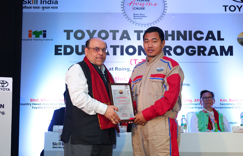 Toyota Kirloskar Motor and Camdir Toyota in association with Govt. of Arunachal Pradesh established 68th Toyota Technical Education Program (T-TEP) and STAR Scholarship Program at Government ITI, Roing to empower youth with automotive skills 