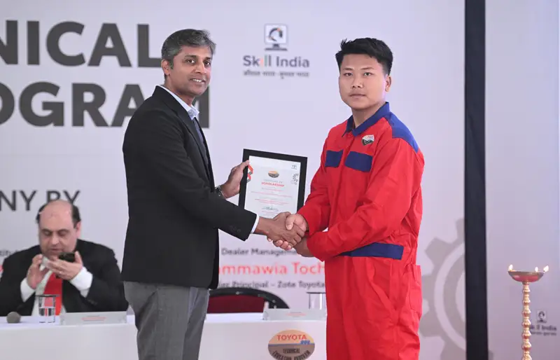 Toyota Kirloskar Motor in association with Government of Mizoram and Zote Toyota Establishes its 67th Toyota Technical Education Program [T-TEP] and STAR Scholarship Initiative in Mizoram