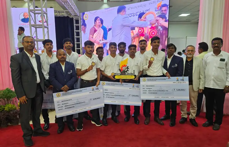 Government of Karnataka Recognizes WorldSkills 2024 Winners from Toyota Kirloskar Motor 