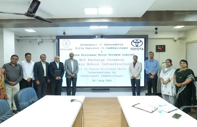 Toyota Kirloskar Motor Signs MoU with Government of Maharashtra to Develop Government School Infrastructure at Bidkin 