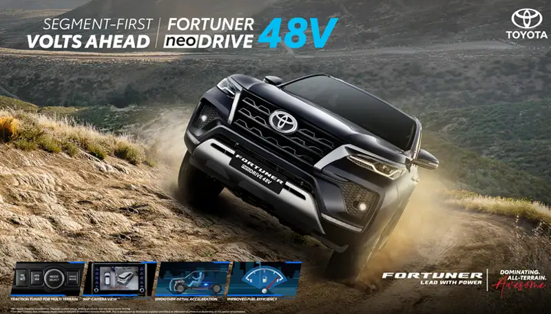 Toyota Kirloskar Motor Launches Fortuner and Legender Neo Drive 48V Variants