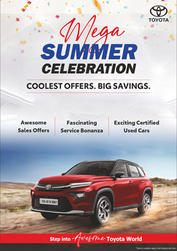 Toyota Kirloskar Motor Announces, ‘Mega Summer Celebration’ 