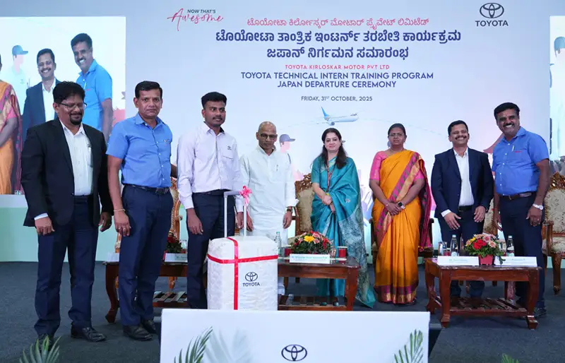 Toyota Kirloskar Motor Sends 100 Skilled Youth for Global Training to Japan