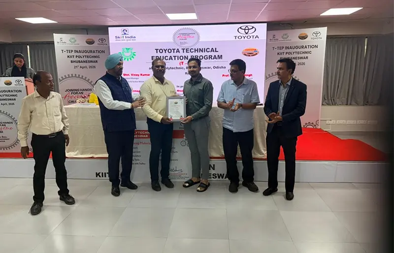 Toyota Kirloskar Motor launches Toyota Technical Education Program (T-TEP) at KIIT Polytechnic, Bhubaneswar in the State of Odisha