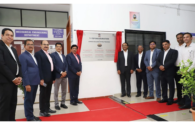 Toyota Kirloskar Motor and Sharayu Toyota in association with CSMSS College of Polytechnic, Chhatrapati Sambhajinagar, Maharashtra establishes Toyota Technical Education Program (T-TEP)