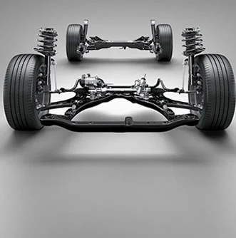 Newly developed double wishbone independent rear suspension